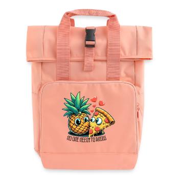 Pizza Hawaii French Kiss Love Drôle de cadeau - Sac à dos Roll Top à deux anses - rose liberty - Devant