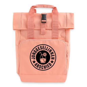 Hen Party Cocktail - Roll Top Backpack with Two Handles - chintz rose - Front