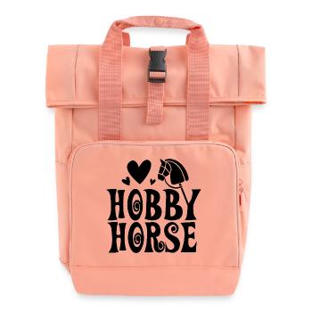 Cheval de loisir - Cheval de loisir - Équitation - Cadeau - Sac à dos Roll Top à deux anses - rose liberty - Devant
