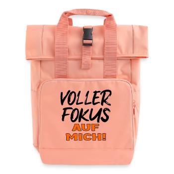 EGOISTISCH - VOLLER FOKUS AUF MICH - Rolltop Rucksack mit zwei Griffen - Chintzrosa - Vorne