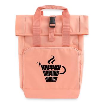 Kaffee. Sofort. Jetzt. - Rolltop Rucksack mit zwei Griffen - Chintzrosa - Vorne