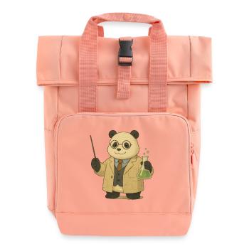 Panda-Bär Chemielehrer - Rolltop Rucksack mit zwei Griffen - Chintzrosa - Vorne