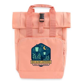 Bio-Glow Lanterns - Roll Top Backpack with Two Handles - chintz rose - Front