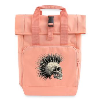 Horror Punk Zombie Mohawk - Roll Top Backpack with Two Handles - chintz rose - Front