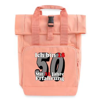 50 Jahre mir Erfahrung ........................... - Rolltop Rucksack mit zwei Griffen - Chintzrosa - Vorne