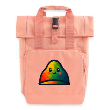 WPAP Polygon Kawaii Style Baby Toy Hat - Roll Top Backpack with Two Handles - chintz rose - Front