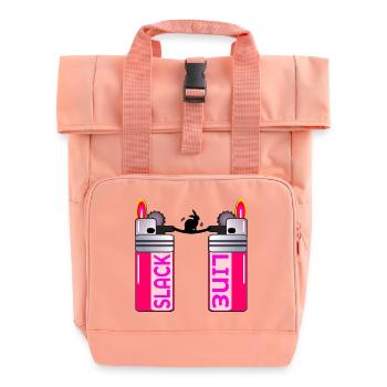 RABBIT SLACKLINING LIGHTER - Roll Top Backpack with Two Handles - chintz rose - Front