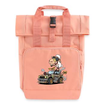 Skurrile Schafe, die brüllen - Rolltop Rucksack mit zwei Griffen - Chintzrosa - Vorne