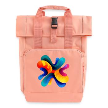 Muster - Rolltop Rucksack mit zwei Griffen - Chintzrosa - Vorne