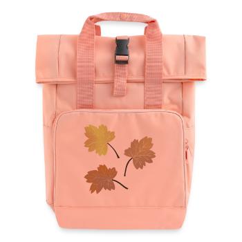 Herbstliches Ahornblattmuster für kuschelige Kleidung - Rolltop Rucksack mit zwei Griffen - Chintzrosa - Vorne