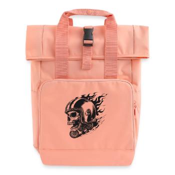 Rouler ou mourir – Skull Rider - Sac à dos Roll Top à deux anses - rose liberty - Devant