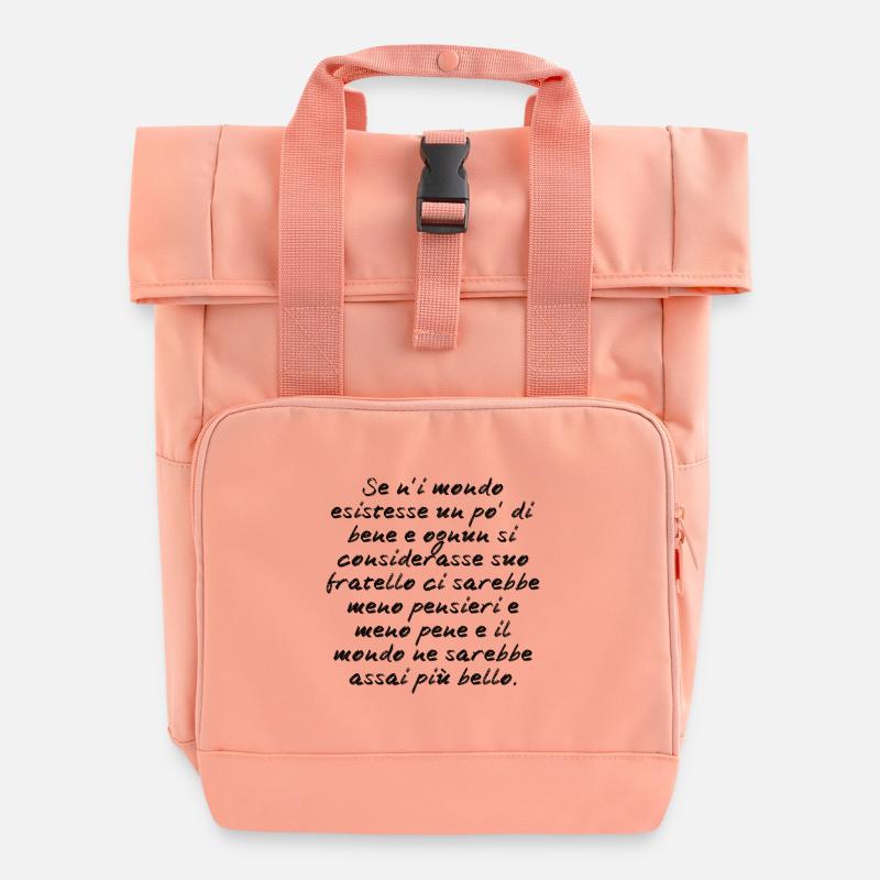 Poem Pacciani 2 - Roll Top Backpack with Two Handles - chintz rose