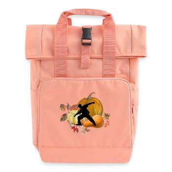 Danseuse dynamique en automne Citrouille Scène Art - Sac à dos Roll Top à deux anses - rose liberty - Devant