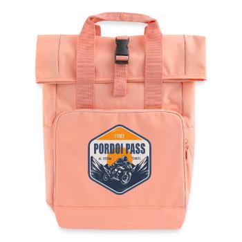 Pordoijoch Italien Dolomiten Motorradroute - Rolltop Rucksack mit zwei Griffen - Chintzrosa - Vorne
