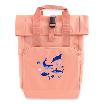 des Animaux Marins - Sac à dos Roll Top à deux anses - rose liberty - Devant