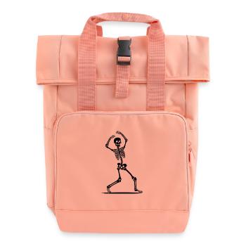 Silhouette de danse squelettique - Sac à dos Roll Top à deux anses - rose liberty - Devant