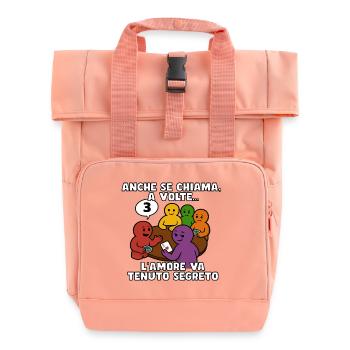 Trumpfs Ruf, verleugnetes Herz - Rolltop Rucksack mit zwei Griffen - Chintzrosa - Vorne