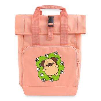 Carlin en Fleurs Joyeux - Sac à dos Roll Top à deux anses - rose liberty - Devant