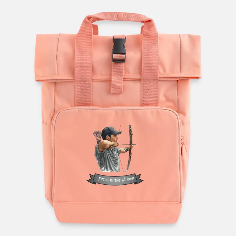 Focus Archer - Roll Top Backpack with Two Handles - chintz rose