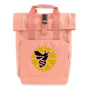 Sun Bee Graphic - Roll Top Backpack with Two Handles - chintz rose - Front