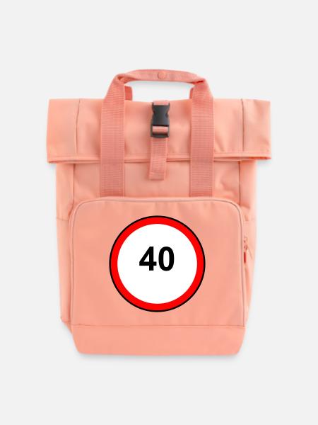 40erKreis Signet - Rolltop Rucksack mit zwei Griffen - Chintzrosa