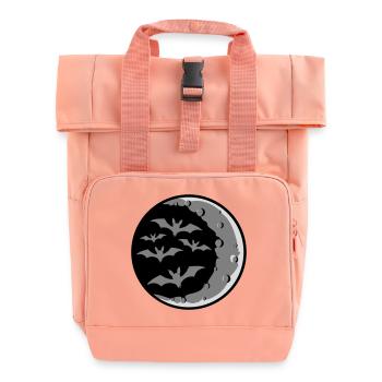 Beaucoup de chauves-souris silhouette fraîche croissant de lune nuit - Sac à dos Roll Top à deux anses - rose liberty - Devant