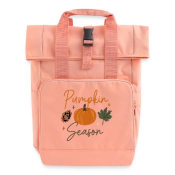 Kürbis-Saison - Rolltop Rucksack mit zwei Griffen - Chintzrosa - Vorne
