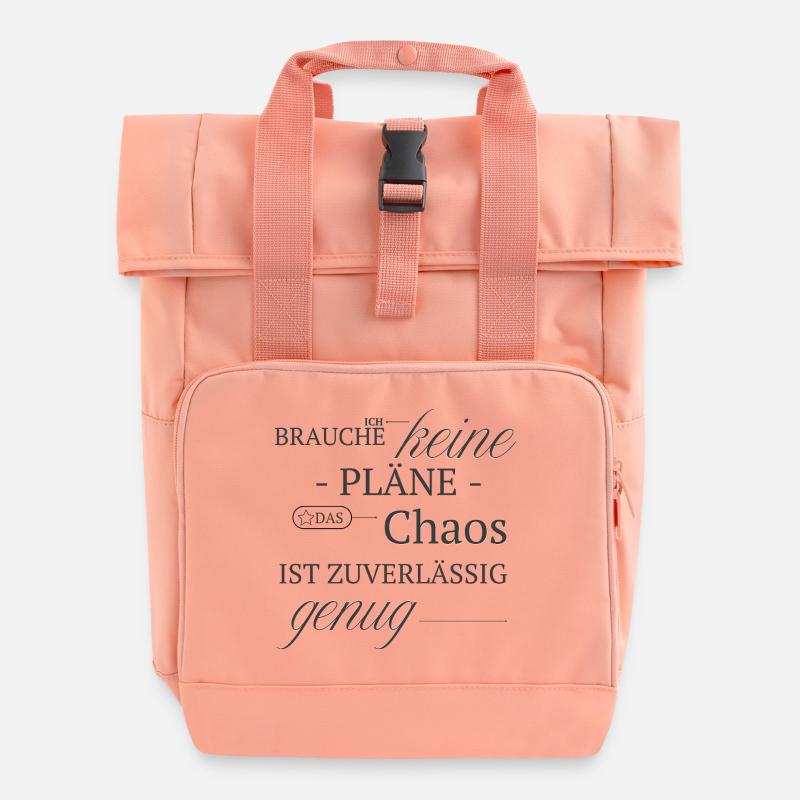 Pas de plan, le chaos est assez fiable - Sac à dos Roll Top à deux anses - rose liberty