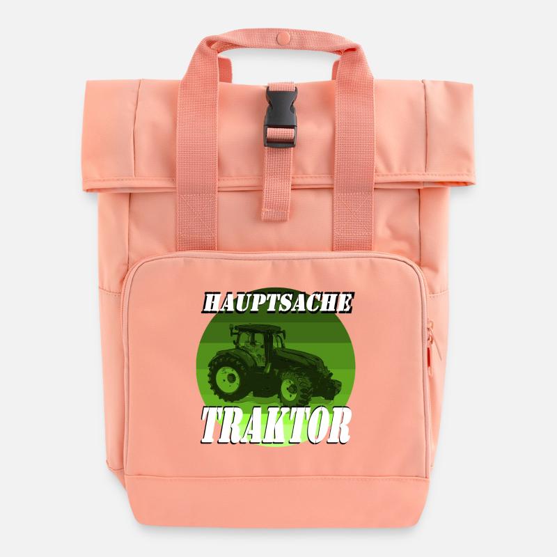 L’essentiel est un tracteur - Sac à dos Roll Top à deux anses - rose liberty