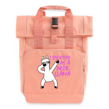 Je m’identifie comme un probllama Cool Lama Problem Spruch - Sac à dos Roll Top à deux anses - rose liberty - Devant
