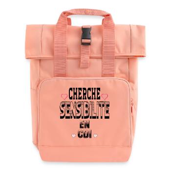 Auf der Suche nach Sensibilität für einen unbefristeten Vertrag - Rolltop Rucksack mit zwei Griffen - Chintzrosa - Vorne