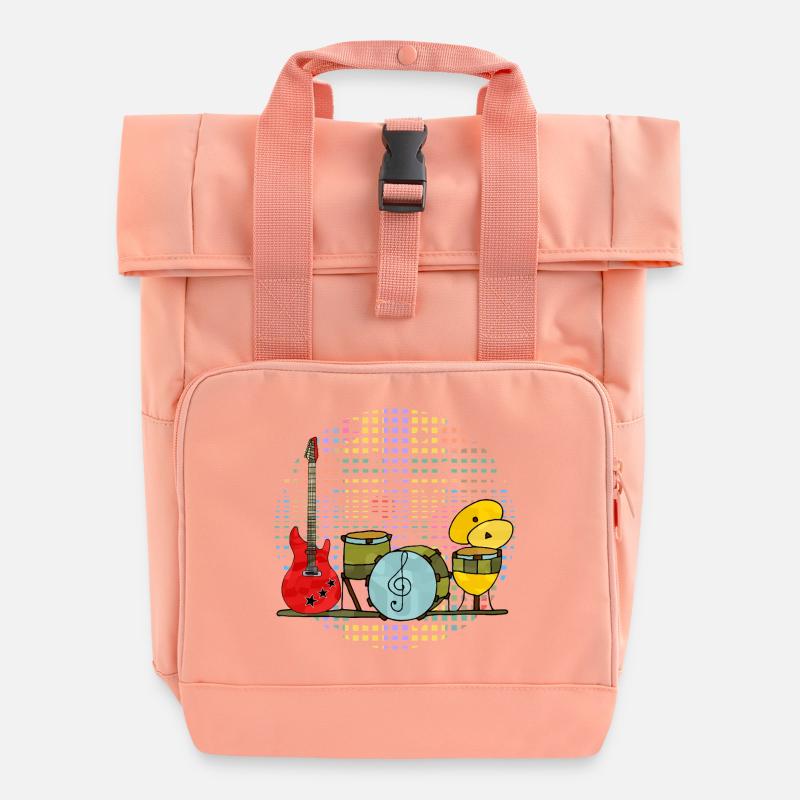 Musical instruments - Roll Top Backpack with Two Handles - chintz rose