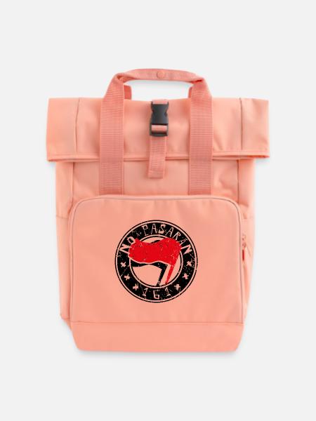 no pasaran 161 logo - Rolltop Rucksack mit zwei Griffen - Chintzrosa