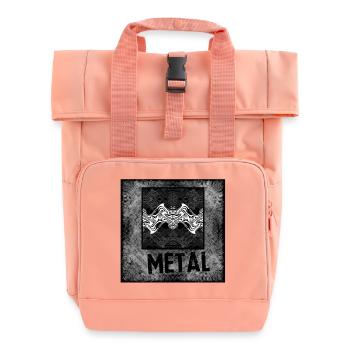 Ornement Vagues Métal - Sac à dos Roll Top à deux anses - rose liberty - Devant
