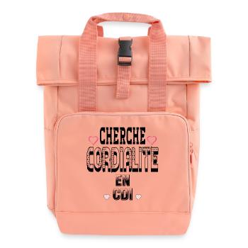 Cherche Cordialité en CDI - Sac à dos Roll Top à deux anses - rose liberty - Devant