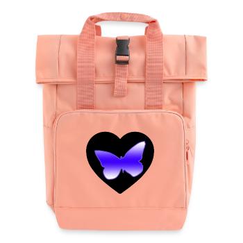 Schmetterlinge - Rolltop Rucksack mit zwei Griffen - Chintzrosa - Vorne