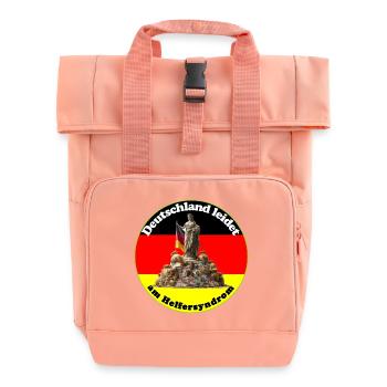 Deutschland hat ein Helfersyndrom - Rolltop Rucksack mit zwei Griffen - Chintzrosa - Vorne