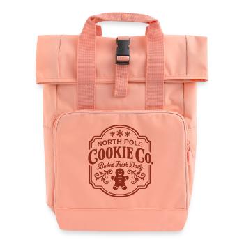 Logo de la Cookie Co du Pôle Nord avec pain d’épices - Sac à dos Roll Top à deux anses - rose liberty - Devant