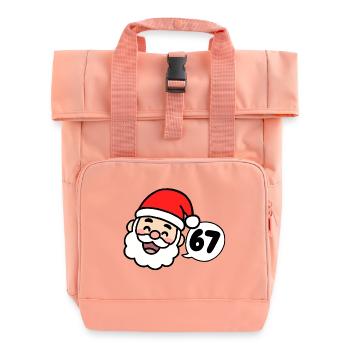 Santa sagt 67 - Rolltop Rucksack mit zwei Griffen - Chintzrosa - Vorne