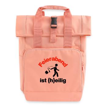L’heure de fermeture est pressée – évasion du bureau, collègues - Sac à dos Roll Top à deux anses - rose liberty - Devant