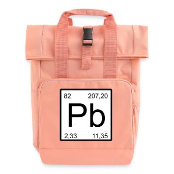 Pb Symbol Periodenschild - Rolltop Rucksack mit zwei Griffen - Chintzrosa - Vorne