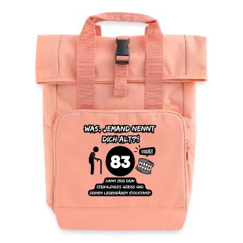 83 and legendary: Bit out, stick dancing on! - Roll Top Backpack with Two Handles - chintz rose - Front