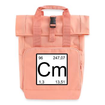 Curium Periodensystem Minimalkunst - Rolltop Rucksack mit zwei Griffen - Chintzrosa - Vorne