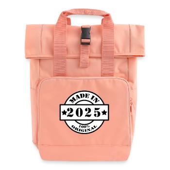 MADE IN 2025 Geburtsjahr Baujahr Jahrgang Geschenk - Rolltop Rucksack mit zwei Griffen - Chintzrosa - Vorne