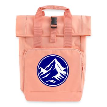 Berg Symbol Gipfel - Rolltop Rucksack mit zwei Griffen - Chintzrosa - Vorne