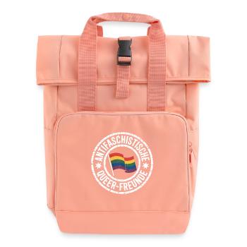 Antifa - Produits dérivés antifascistes - Sac à dos Roll Top à deux anses - rose liberty - Devant