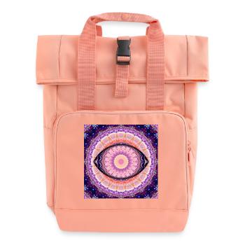 Eye of Truth - Roll Top Backpack with Two Handles - chintz rose - Front
