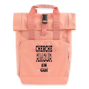 Suche nach Liebe auf einem unbefristeten Vertrag - Rolltop Rucksack mit zwei Griffen - Chintzrosa - Vorne