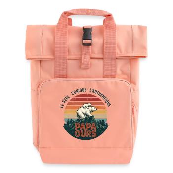 Papa Ours Montagne Retro Soleil - Sac à dos Roll Top à deux anses - rose liberty - Devant