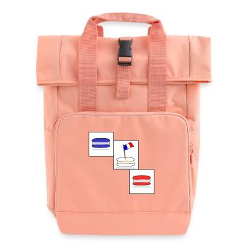 Franzoesische_Macarons - Roll Top Backpack with Two Handles - chintz rose - Front